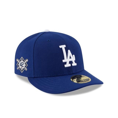 Blue Los Angeles Dodgers Hat - New Era MLB Jackie Robinson Day Low Profile 59FIFTY Fitted Caps USA3520198